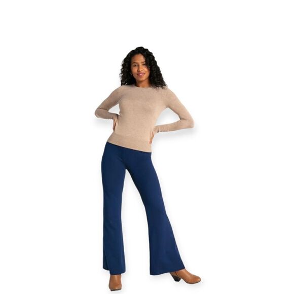 Betabrand Denim - Betabrand Women’s Yoga Denim Wide Leg Pants Navy Blue NWT